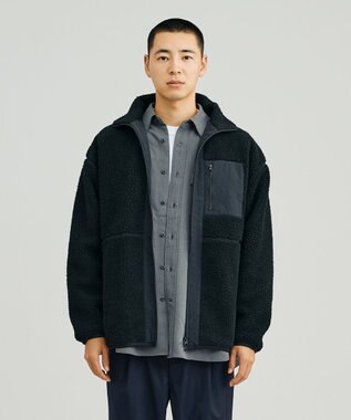 J.PRESS YORK STREET 【UNISEX】ボアブルゾン ブラック系