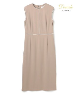 BEIGE， 【セットアップ対応】CINDY / 配色ライン クルーネックドレス