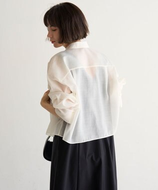 UNFILO シアークロップドシャツ オフ