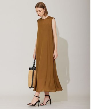 ICB L 【洗える】 キュプラシルクローン ワンピース キャメル系