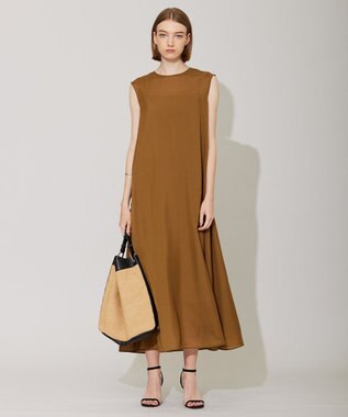 ICB L 【洗える】 キュプラシルクローン ワンピース キャメル系