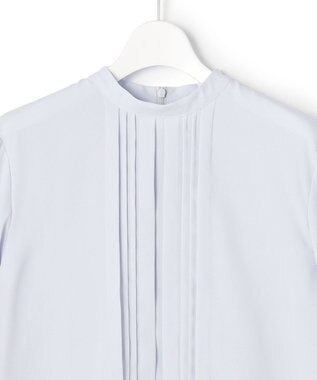 23区 【先行予約】バックサテンアムンゼン フロントタックブラウス スカイブルー系