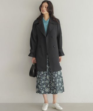 組曲 L リラクシング トレンチコート ネイビー系