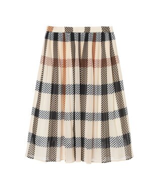 DAKS ハウスチェック プリーツ フレア スカート ハウスチェック