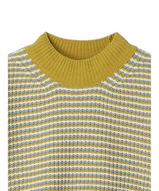 earth music&ecology マットベロアモールプルオーバー Border Yellow