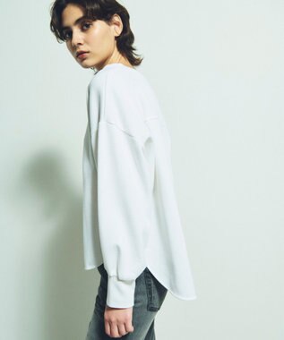 GRACE CONTINENTAL フロッキーロゴプリントトップ ホワイト