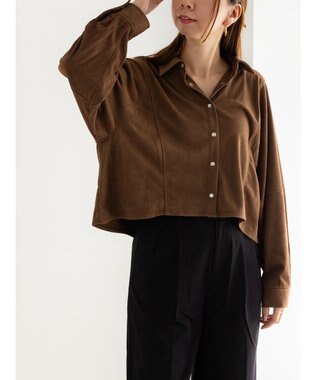 Te chichi ファブリックアソートクロップトシャツ《2025Autumn catalog vol.2 item》 ブラウン