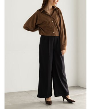 Te chichi ファブリックアソートクロップトシャツ《2025Autumn catalog vol.2 item》 ブラウン