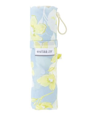 MOONBAT estaa 【耐風】折りたたみ傘 アンティークフラワー UV ライトグレー