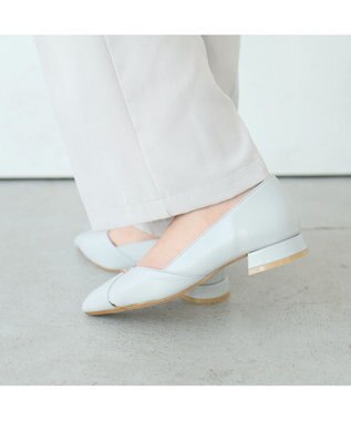 MODE ET JACOMO <carino>オープントゥパンプス グレー