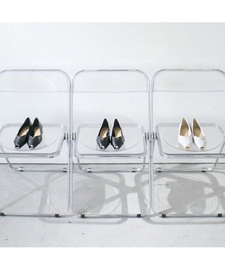 MODE ET JACOMO <carino>オープントゥパンプス グレー