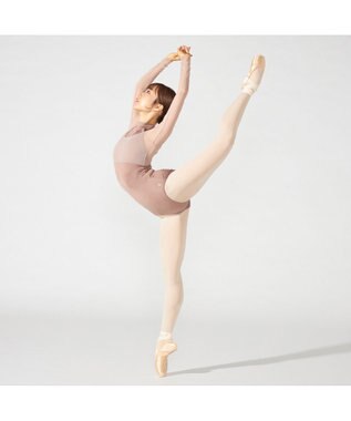 Chacott 【MADOKA SUGAI】ロングスリーブレオタード ベージュ