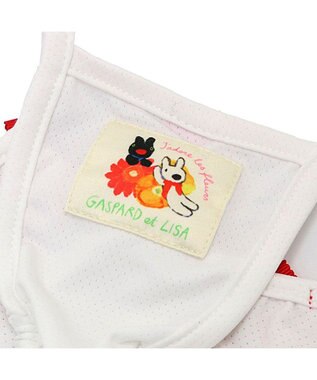 PET PARADISE リサとガスパール エコメイド ワンピース《花柄》 小型犬 ホワイト×オレンジ