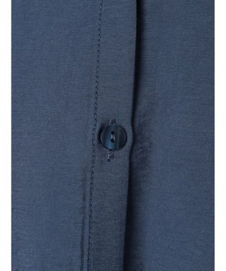 AMERICAN HOLIC 接触冷感　フリル衿５分袖ブラウス Navy