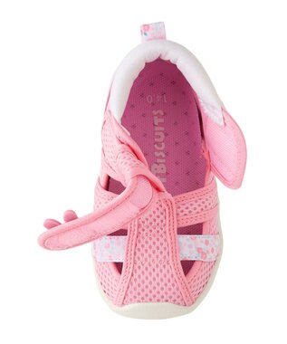 MIKI HOUSE HOT BISCUITS 【13-17cm】ダブルラッセル 水抜けセカンドサンダル ピンク