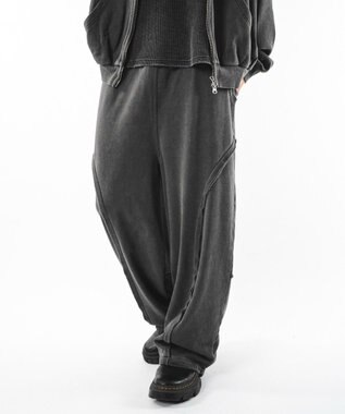 WEGO 【ユニセックス着用ITEM】バルーン3Dスウェットパンツ ブラックその他