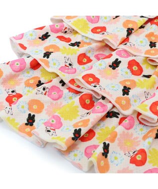 PET PARADISE リサとガスパール エコメイド ワンピース《花柄》 小型犬 ホワイト×オレンジ