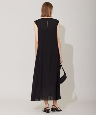 ICB L 【洗える】 キュプラシルクローン ワンピース ブラック系