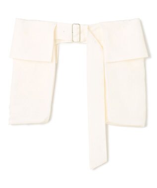 BEIGE， 【洗える】BERNARD / リネンワイドポケット付きラップベルト Meringue