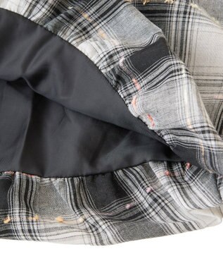 earth music&ecology チェックパターンバルーンキャミビスチェ Black