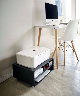 tower ツーウェイプリンター収納ラック タワー ブラック