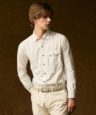 【ストレッチ】コーデュロイ シャツ