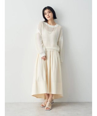 YECCA VECCA タックボリュームスカート① Ivory