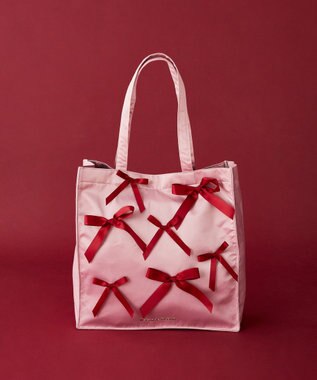 Maison de FLEUR リボンサテンスクエアトートバッグ