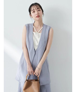 earth music&ecology リネンライクジレ Grayish Blue