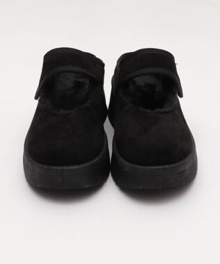 WEGO ムートンタッチメリージェーンシューズ ブラック