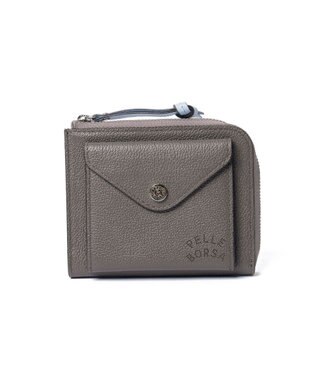 PELLE BORSA L字ファスナーコンパクト財布 Very Goods ベリーグッズ 7206 グレー