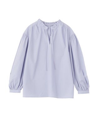 Green Parks ２ｗａｙフリルハイネックブラウス Sax