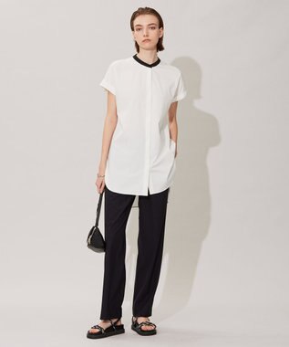 ICB L 【洗える】 タイプライタージャージーコンビ カットソー オフホワイト系