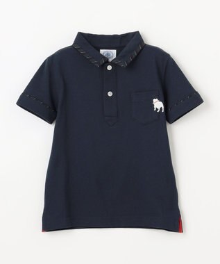 J.PRESS KIDS 【100-130cm】カノコ バックブル 半袖ポロシャツ ネイビー系