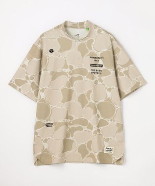 PW CIRCULUS 【MEN】WATER SURFACE プリントモックネックT ゴルフ ベージュ系5