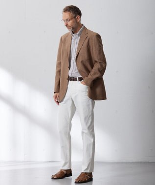 J.PRESS MEN ピケストレッチ スローンデニムス ホワイト系