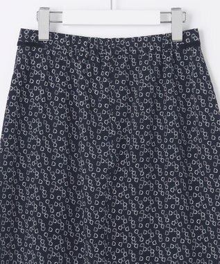 J.PRESS LADIES 【洗える】チェーンプリント マーメイド スカート ネイビー系5