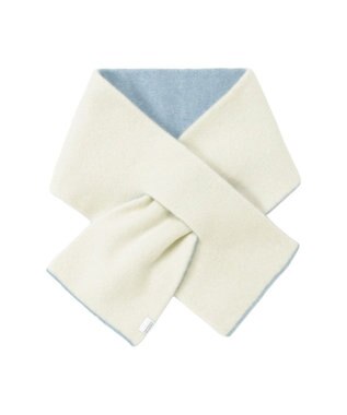 MOONBAT MACKINTOSH PHILOSOPHY(マッキントッシュ フィロソフィー）【ギフトBOX付】ウール100％ リバーシブル ニット マフラー ユニセックス 日本製 ペールスカイ