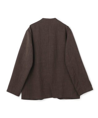 UNFILO MENS ウーリーノ ノーカラージャケット ブラウン