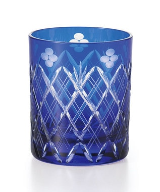 aito製作所 江戸切子 小花剣矢来紋 ロックグラス