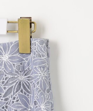 ANY SIS S 【洗える】フラワーレーシーオパール スカート ブルー系