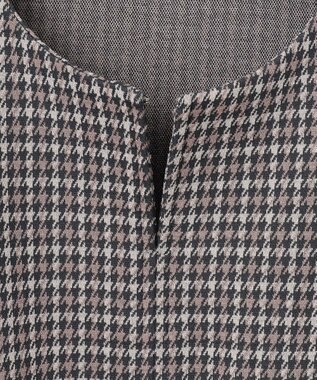 J.PRESS LADIES L ガンクラブチェック ペプラム カットソー ブラウン系3