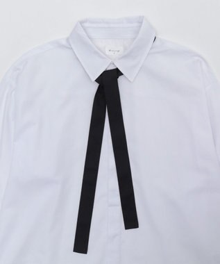 WEGO 【ユニセックス着用ITEM/MLサイズ展開】TRボウタイシャツ（LS） ホワイト