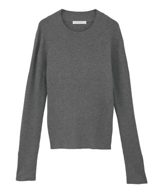 Green Parks 袖口金釦リブニットプルオーバー Gray Mixture