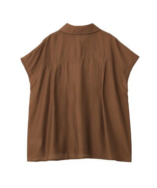 Green Parks ＳＥＴ２点刺しゅうキャミ＋シャツ Brown
