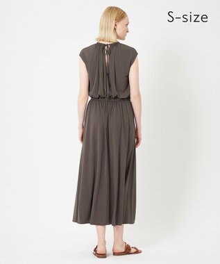 BEIGE， 【S-size】MELLE / ジャージードレス Khaki