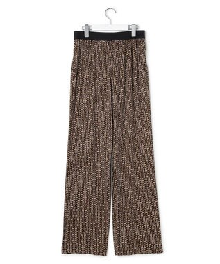 ICB L 【30th ANNIVERSARY】 モノグラムプリントスムース ワイドパンツ キャメル×ブラック系