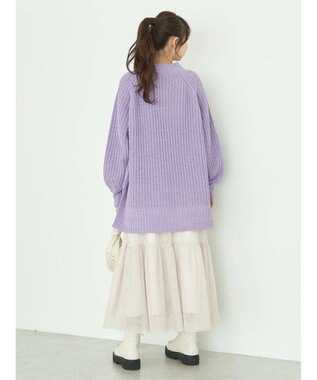 earth music&ecology ティアードチュールスカート Light Beige