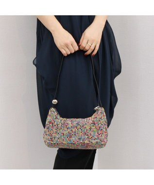UNBILLION カシュカシュ cachecache / ワンハンドルメタリックビーズバッグ ミックス