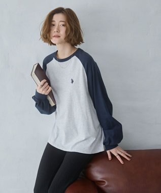 WEGO 【大好評により再入荷！】USPOLOだぼそでカラーロンT 柄3